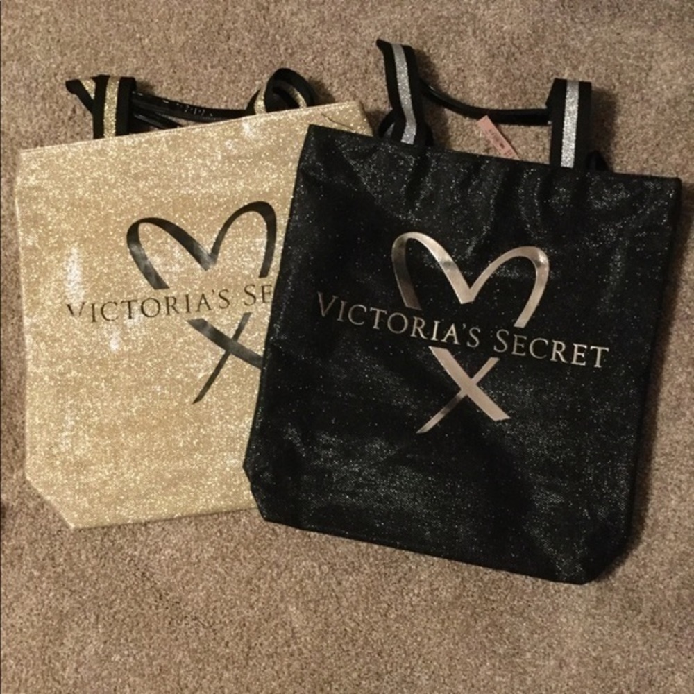 LAST ONE🆕VS Fashion Show Gold Shimmer Tote Bag